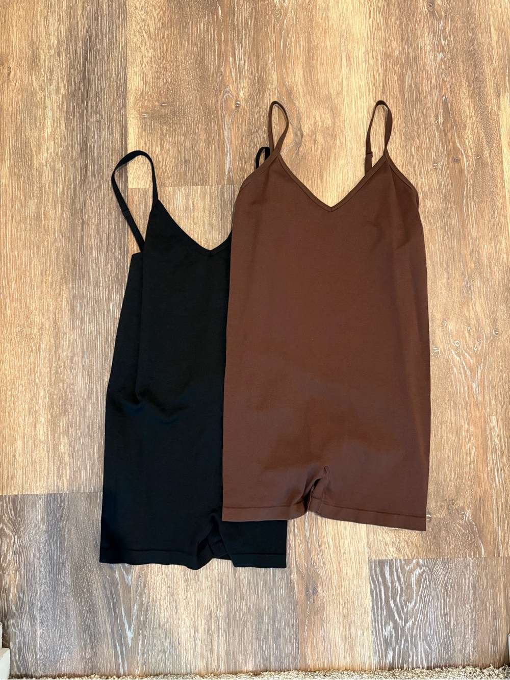 LAURA BTQ: Stretch Romper — Black & Brown